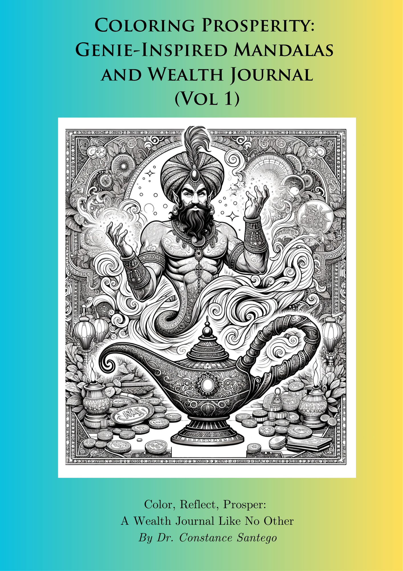 Cover of Genie-Inspired Mandalas and Wealth Journal